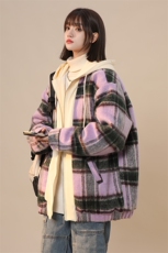 ins加厚中长款毛呢料外套连帽棉衣棉服男225-2-20909-P135，男装棉衣，星座225-2