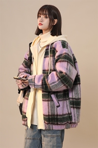 ins加厚中长款毛呢料外套连帽棉衣棉服男 225-2-20909-P135图片