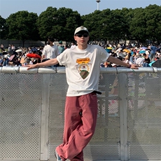 816B-T10281-P45夏季英文美式印花短袖韩版T恤情侣高级感韩ins，男装T恤，星座816B