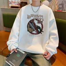 已注册抖音直播得物高品质重磅菠萝格圆领宽松男卫衣W2009P45，男装卫衣，电商C408(原B339-1)