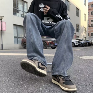牛仔裤男秋季潮大码休闲裤子高街N5015P45