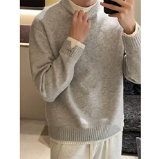 网图有货假两件毛衣男女秋冬韩系内搭打底针织衫外套A1223-P63，男装T恤，星座1505