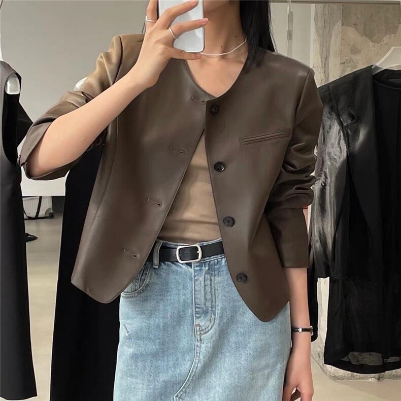 皮衣，女装皮衣，卡薇尔