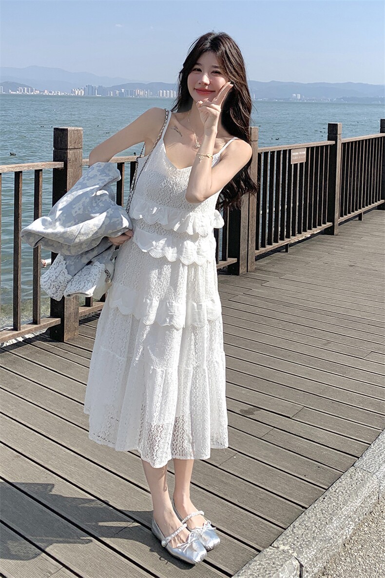 【上就能卖】大量现货不缺货转化好蕾丝吊带连衣裙2517P130K200,女装连衣裙,2C292