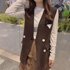 【冬装】双面羊绒，全毛马甲！，女装马夹，慕姿杨