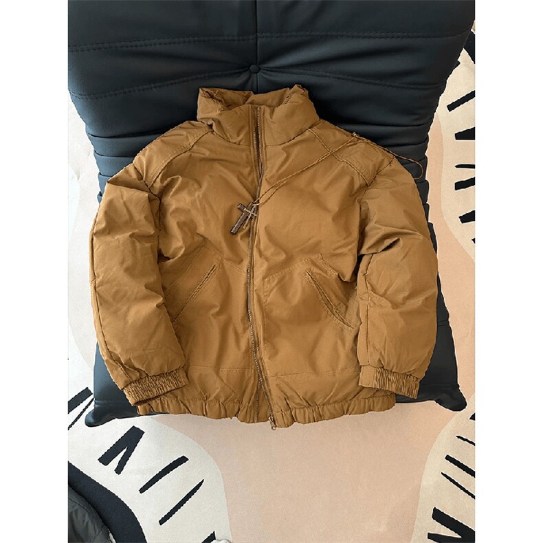 现货冬季美式休闲加厚雪山外套夹克立领纯色三防户外工装棉服,男装夹克,电商A486-1