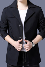 Z1892男士2023年秋季新款长袖外套休闲青年中长款风衣P170，男装风衣，电商B360