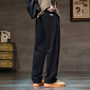 秋冬新款休闲裤男士直筒宽松运动卫裤潮牌长裤子2344-P45/加绒P55图片