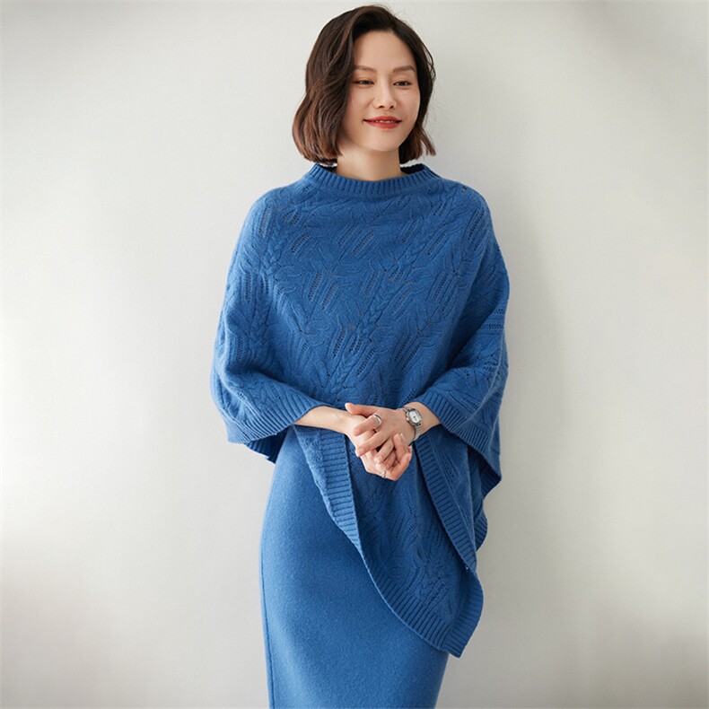 优雅女士羊绒镂空披肩时尚百搭保暖外套,饰品披肩,迎冬羊绒