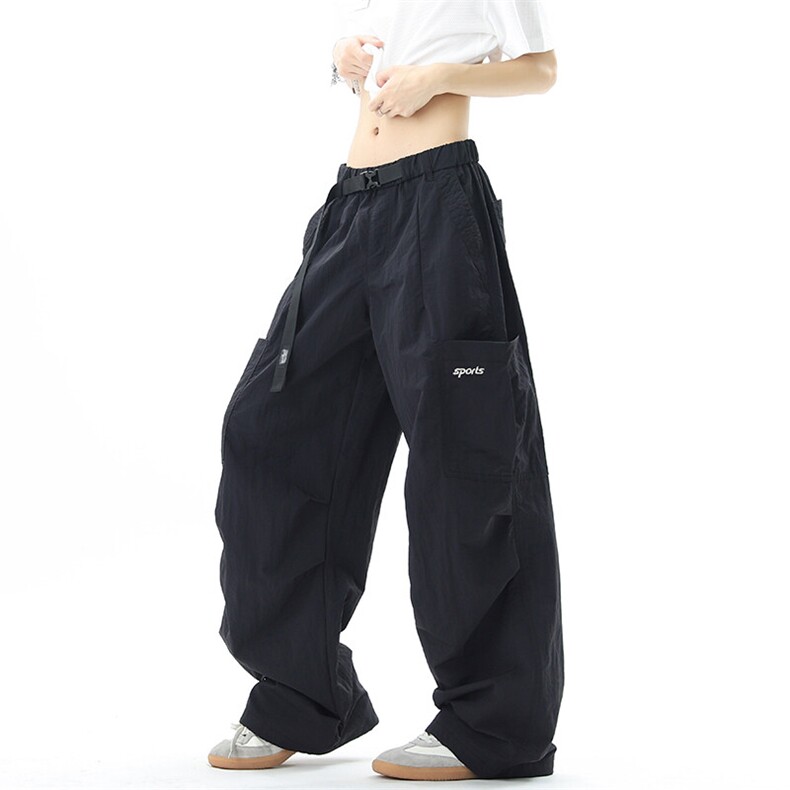 新款多口袋宽松直筒裤高街美式嘻哈裤08  XZ211-1-K2552-P60 控88图片