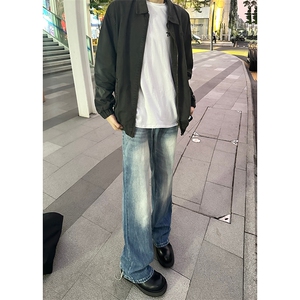 B221 美式ins高街暗黑小众个性宽松直筒牛仔裤 LK23140-P65 控88图片