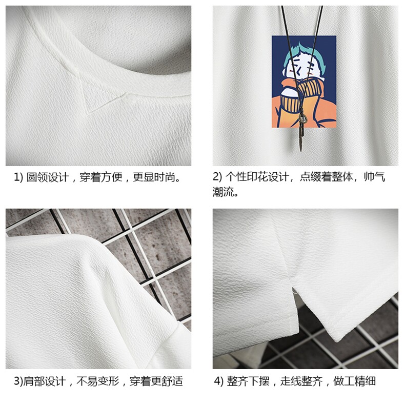 Q11042-P30春夏季七分袖t恤男大码五分袖男短袖中袖网格挂拍,男装T恤,电商A040A