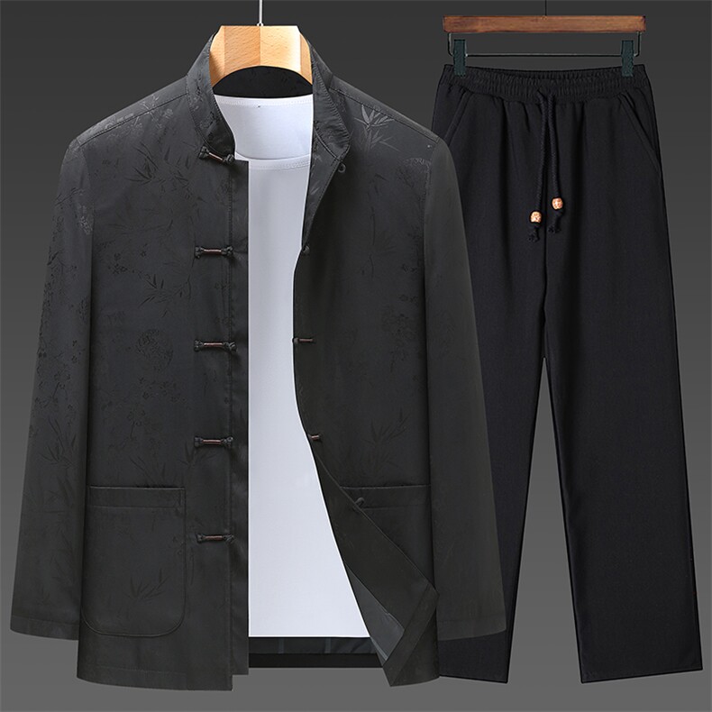 秋冬风男装刺绣中式唐装汉服夹克套装8012-P145,男装夹克,星座1105-3