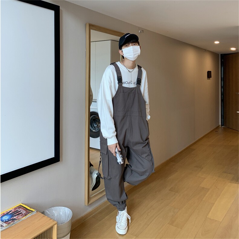 男春季休闲裤工装吊带裤Y69P60,男装休闲裤,星座1116-2