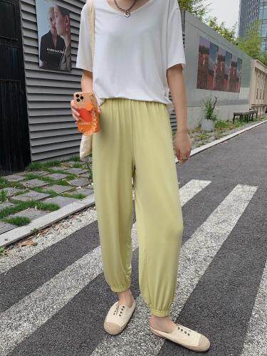 【现货】宝藏精选高阶铜氨丝束口休闲裤,女装休闲裤,海维恩
