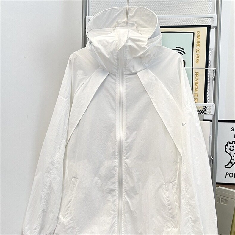 户外冲锋骑行剪裁防晒衣服男夏季透气薄款运动宽松连帽夹克外套,男装夹克,星座410-6（原星座1304-1）