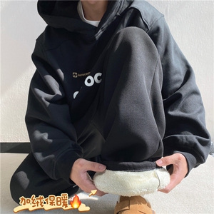 抖音品质冬季新款加厚羊羔绒宽松休闲卫裤B315-K858JR-特p40控78图片