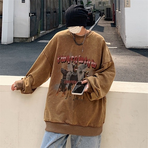 22新款秋复古美式水洗做旧宽松连帽男女中性卫衣301B-JB7890-P58图片