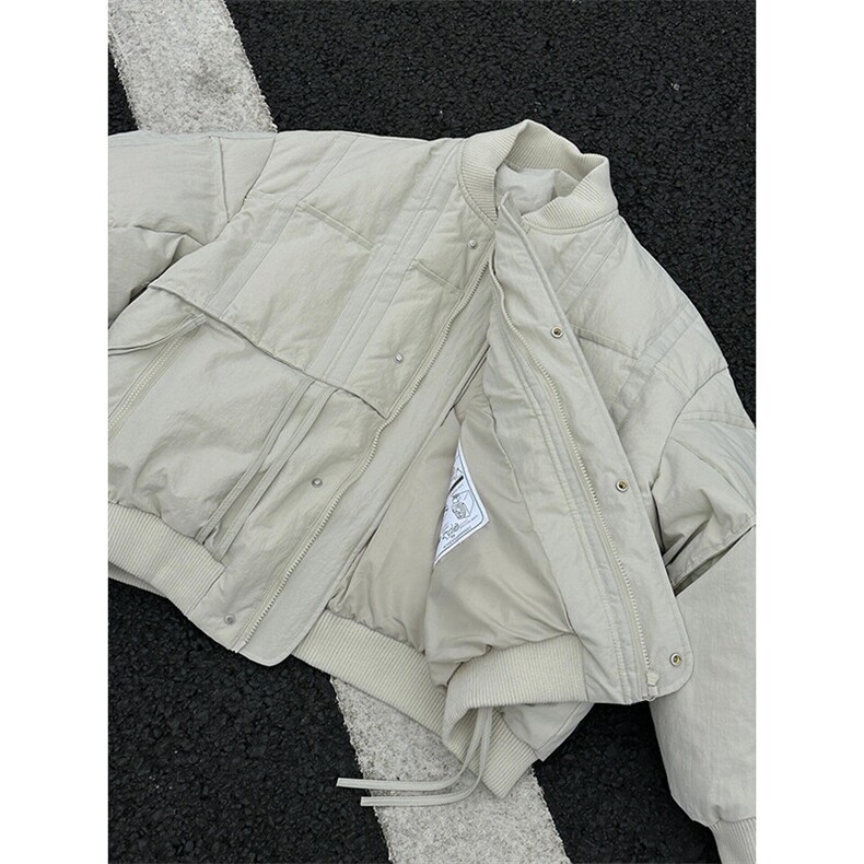 【有货】纯色拼接工装棉服机能棒球服棉衣棉袄外套MY63特P93,男装棉衣,星座908-1