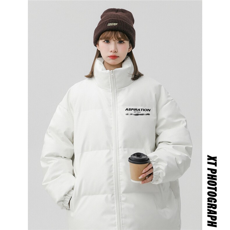 中性风23冬季时尚百搭宽松字母印花潮流棉服外套MY453P115控158,男装棉衣,A247A