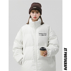 中性风23冬季时尚百搭宽松字母印花潮流棉服外套MY453P115控158，男装棉衣，A247A
