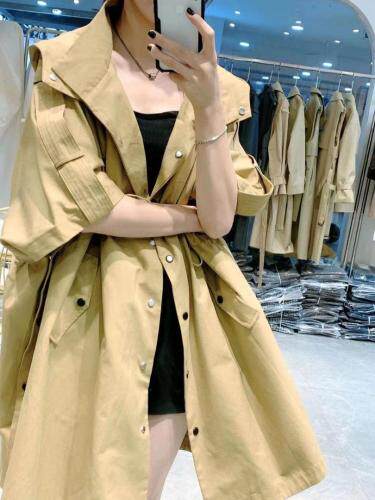 料风衣 双穿 可当披肩 可风衣穿。，女装风衣，雪莉雷拉