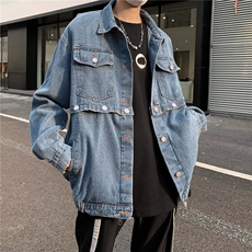 美式高街牛仔外套男韩版潮流可以拆卸帅冬季ins夹克JK8311-P70，男装工装外套，星座1109-3