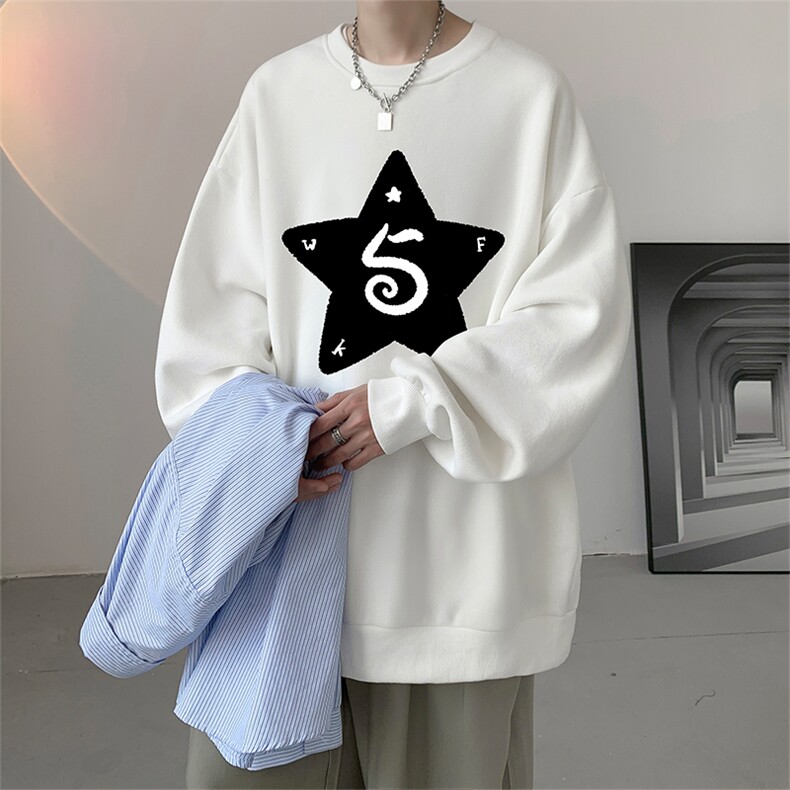 春季圆领卫衣男大码韩版宽松长袖外套S6368-P28，男装卫衣，电商A040