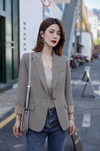 【现货】格子气质小西装，女装西装，新依佳人