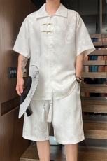 量大优供视频风龙纹提花短裤M-5XLDK19特P25，男装牛仔裤，电商B325