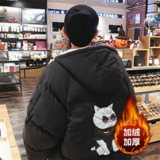 MY16044-P100加厚加绒连帽棉衣男大码棉服男面包服男，男装棉衣，电商A040A