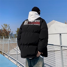 冬季保暖加厚立领情侣手塞棉字母印花棉衣外套XZ212-QMY233-P85，男装棉衣，星座212