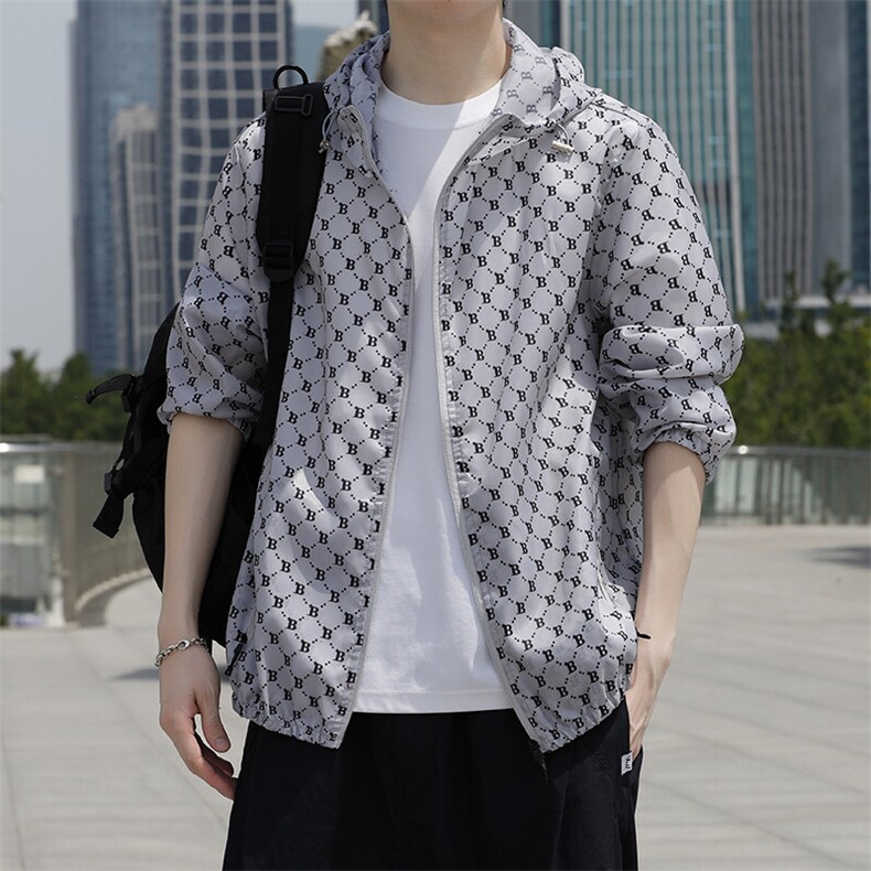 2025男士夏季印花防晒衣女款加大码连帽防晒衣1502-F001-P15,男装防晒衣,星座1502-1