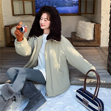 韩版冬季新款羽绒服女中长款加厚保暖白鸭绒大翻领派克服休闲外套，女装羽绒服，维壹