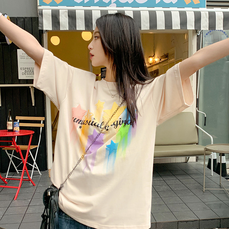 M393-P35现货流星纯棉印花短袖情侣款重磅高品质T恤,男装T恤,星座617A-2
