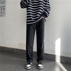 221-1-K1303-P55控78美式高街直筒做旧黄泥高弹小众修身牛仔裤，男装牛仔裤，星座221-1