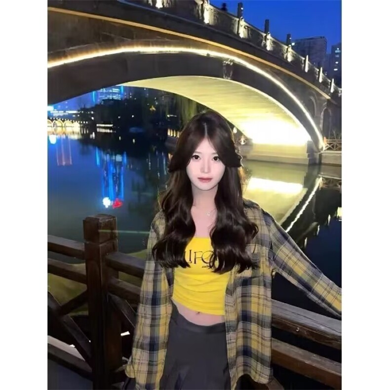 W10140-P35网图现货气质原宿纯欲风辣妹防晒衬衣潮流简约百搭,男装防晒衣,星座1608-2