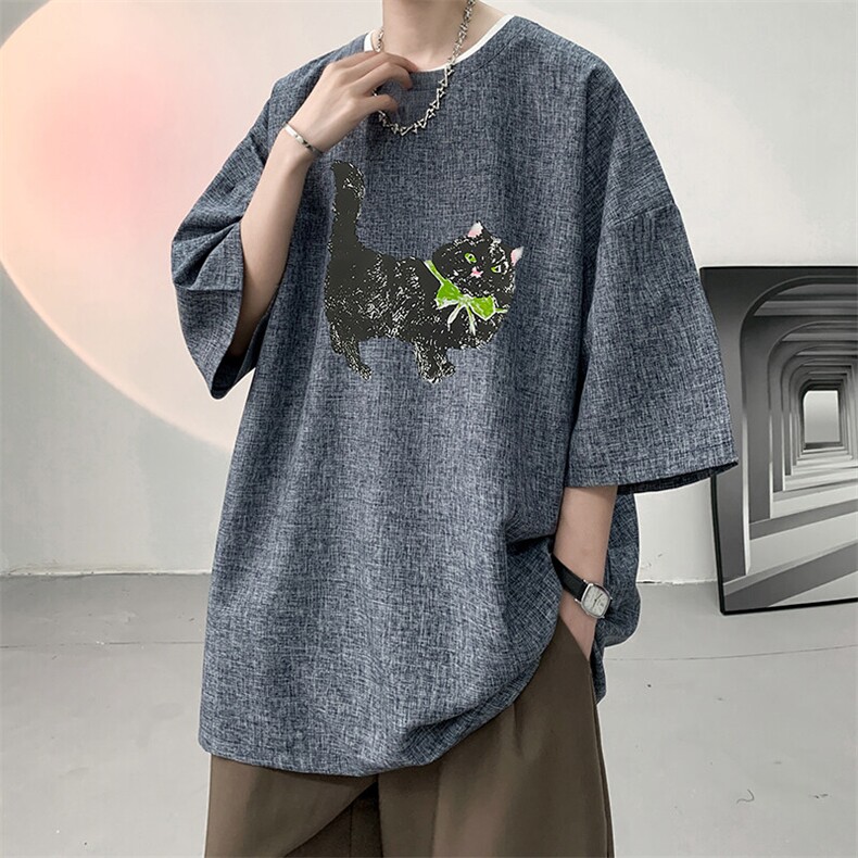 风复古亚麻短袖男棉麻t恤男半袖ZT71413-P35,男装T恤,电商A040