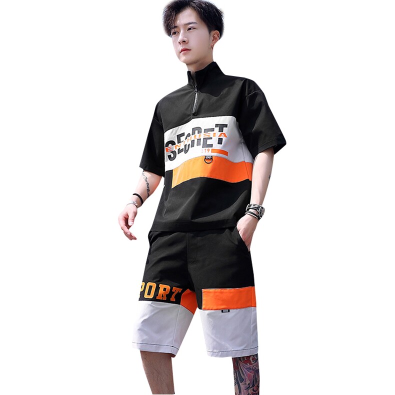 2021新款短袖短裤套装男夏季运动休闲青少年潮流两件套T772-P50,男装休闲套装,星座1206（原A206）