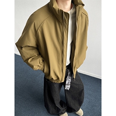 现货美式高街休闲夹克冬季三防立领纯色户外工装加厚棉服外套，男装夹克，电商A486