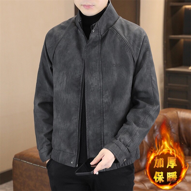 秋冬加绒加厚男士休闲立领潮流皮衣外套夹克PY1607-P120,男装夹克,星座310B-3