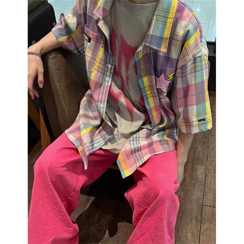 衬衣春秋季洋气格子衬衫长袖纯棉小孩外套薄韩版百搭 C5231图片