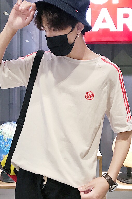 204-DT1803-P20卡通短袖男圆领纯棉t恤衫夏季学生日系嘻哈潮流,男装T恤,星座204