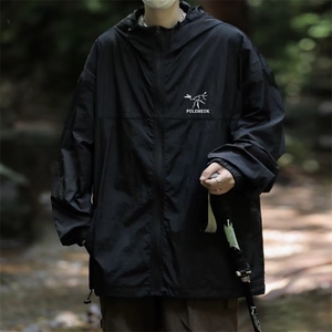 连帽防晒衣男夏季山系户外透气轻薄纯色夹克防晒服外套FS125-P35图片