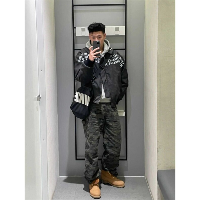 现货字母印花美式棒球服男高级感飞行夹克外套LW221-P66夹棉78,男装夹克,星座1008