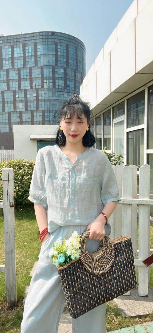 纯苎连衣裙小衫裤子裙子衬衣 时尚风 风淑女风休闲风，女装连衣裙，川哲