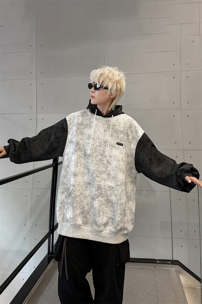 B225-A6602-P58-X79-美式脏脏连帽卫衣--聚酯纤维,男装卫衣,电商B225