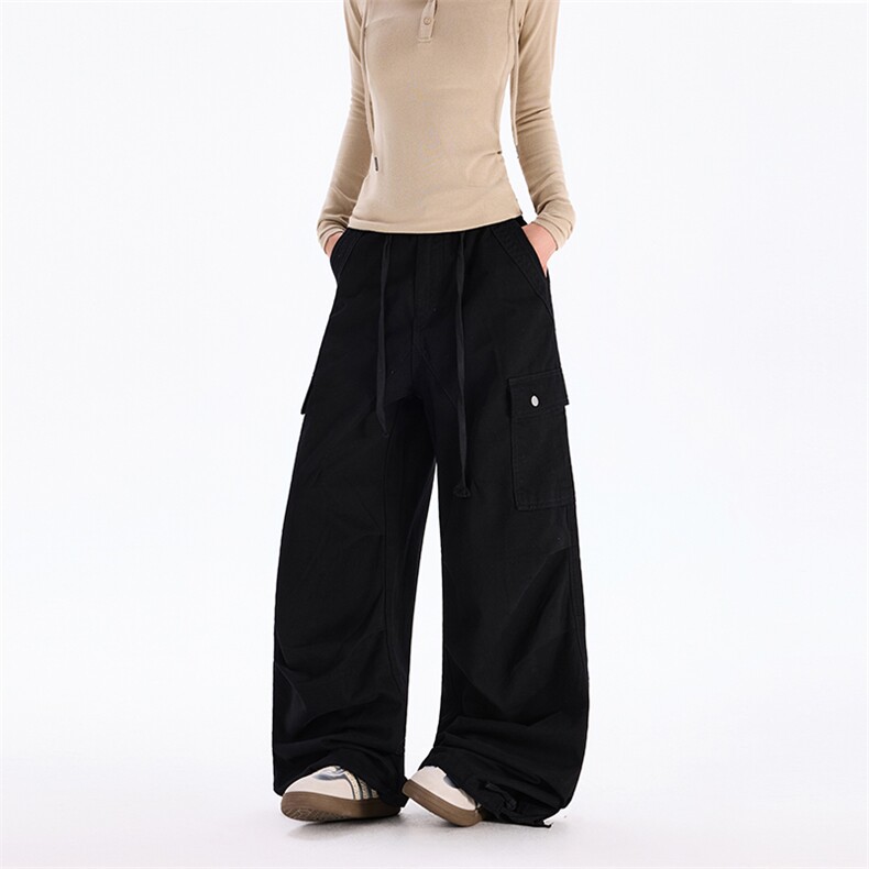 直筒宽松工装裤美式潮牌hiphop高街纯棉男生休闲长裤子YD9002-P75，男装工装外套，星座509