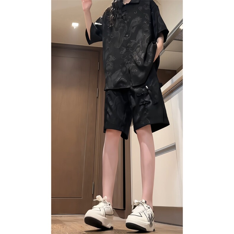 量大优 新风龙纹冰丝短裤男  CP51-特p33图片