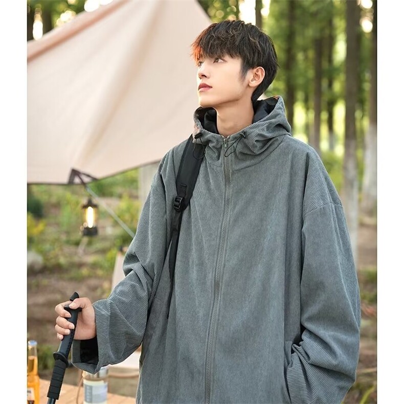 日系春秋冬季vintage棒球服夹克痞帅灯芯绒外套男vibe风W209,男装夹克,星座1116A-1（原606A）